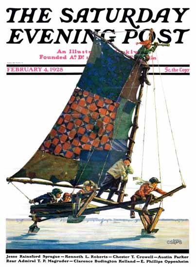 Eugene Iverd Saturday Evening Post 1928_02_04 | The Saturday Evening Post Graphic Art Covers 1892-1930