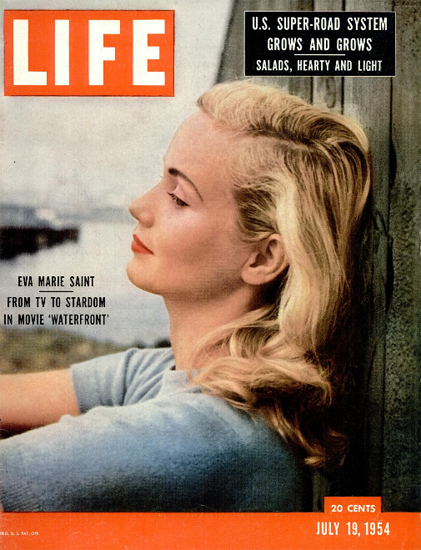 Eva Marie Saint in Waterfront 19 Jul 1954 Copyright Life Magazine | Life Magazine Color Photo Covers 1937-1970