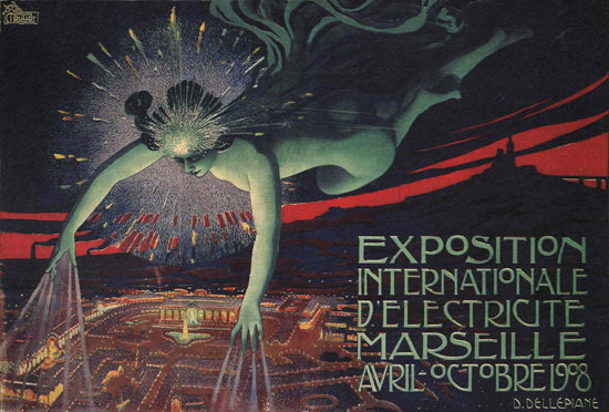 Exposition Int D Electricite Marseille 1908 France | Sex Appeal Vintage Ads and Covers 1891-1970