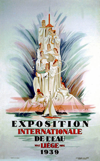 Exposition Internationale De L Eau Liege 1939 | Sex Appeal Vintage Ads and Covers 1891-1970