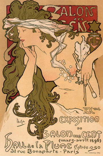 Exposition Salon Des Cent 1896 Paris France | Sex Appeal Vintage Ads and Covers 1891-1970