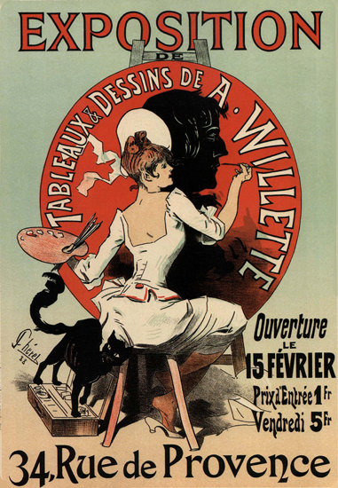 Exposition Tableaux Dessines A Willette Paris | Sex Appeal Vintage Ads and Covers 1891-1970