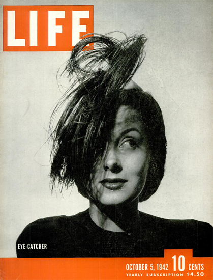 Eye-Catcher 5 Oct 1942 Copyright Life Magazine | Life Magazine BW Photo Covers 1936-1970