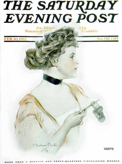 F Graham Cootes Saturday Evening Post Cover 1912_02_10 | The Saturday Evening Post Graphic Art Covers 1892-1930