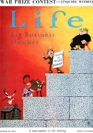 FG Cooper Life Magazine Big Business 1924-03-20 Copyright | Life Magazine Graphic Art Covers 1891-1936