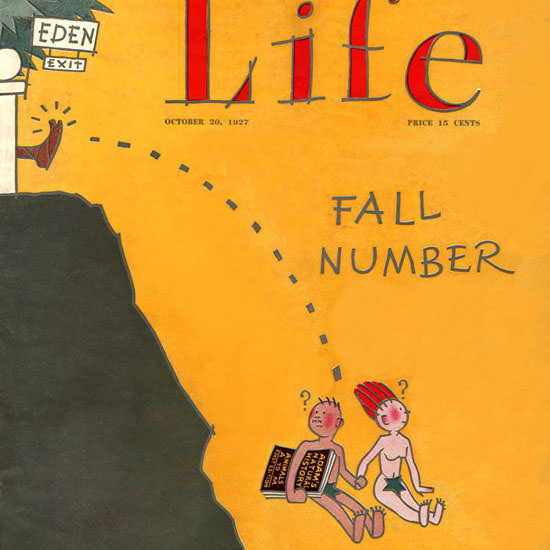 FG Cooper Life Magazine Eden Exit Fall 1927-10-20 Copyright crop | Best of Vintage Cover Art 1900-1970