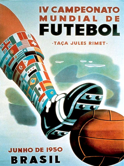 FIFA World Cup Football Brazil 1950 Soccer | Vintage Ad and Cover Art 1891-1970