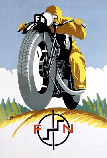 FN Motorcycle 1925 | Vintage Travel Posters 1891-1970