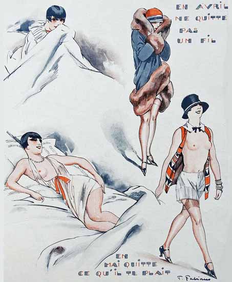 Fabien Fabiano La Vie Parisienne 1927 Meteo page Sex Appeal | Sex Appeal Vintage Ads and Covers 1891-1970