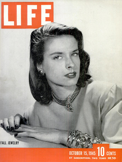 Fall Jewelry 15 Oct 1945 Copyright Life Magazine | Life Magazine BW Photo Covers 1936-1970