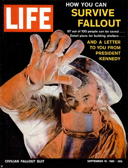 Fallout Suit for Civilians 15 Sep 1961 Copyright Life Magazine | Life Magazine Color Photo Covers 1937-1970