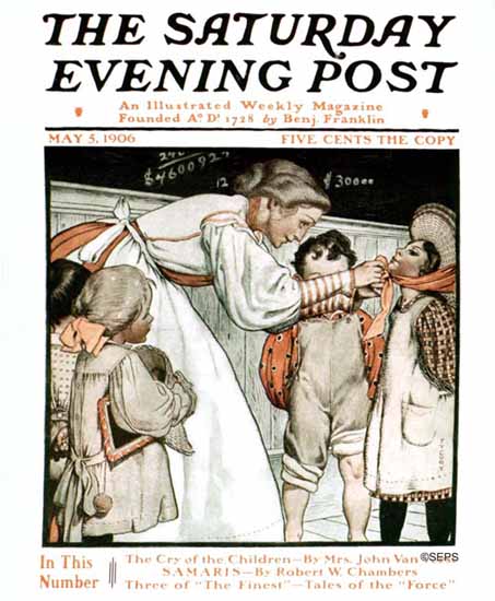 Fanny Young Cory Saturday Evening Post Cover Art 1906_05_05 | The Saturday Evening Post Graphic Art Covers 1892-1930