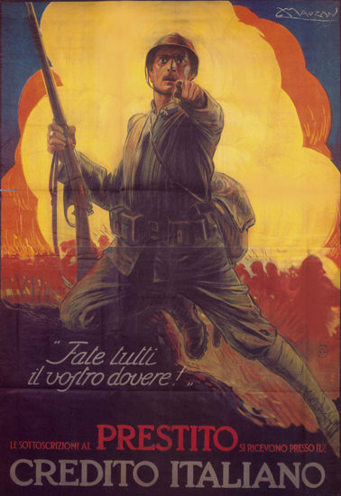 Fate Tutti Il Vostro Dovere Italy Italia War Bonds | Vintage War Propaganda Posters 1891-1970