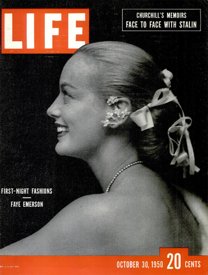 Faye Emerson 30 Oct 1950 Copyright Life Magazine | Life Magazine BW Photo Covers 1936-1970