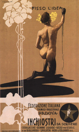 Federazione Italiana Padova Inchiostri Scrivere | Sex Appeal Vintage Ads and Covers 1891-1970