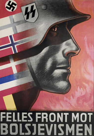 Felles Front Mot Bolsjevismen | Vintage War Propaganda Posters 1891-1970