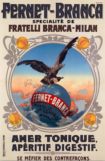 Fernet Branca Amer Tonique Aperitif Digestif | Vintage Ad and Cover Art 1891-1970