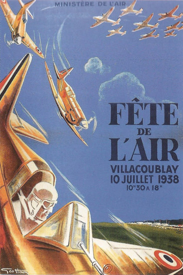 Fete De L Air Festival Villacoublay France 1938 | Vintage Ad and Cover Art 1891-1970