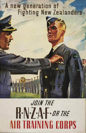 Fighting New Zealanders Join The RNZAF | Vintage War Propaganda Posters 1891-1970