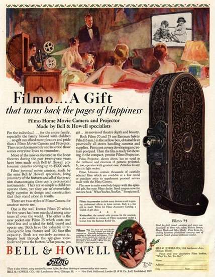 Filmo Home Movie Camera And Prjector | Vintage Ad and Cover Art 1891-1970