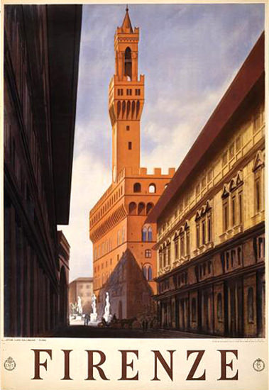 Firenze Italia Italy | Vintage Travel Posters 1891-1970