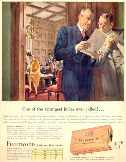 Fleetwood Cigarettes 1943 | Vintage Ad and Cover Art 1891-1970