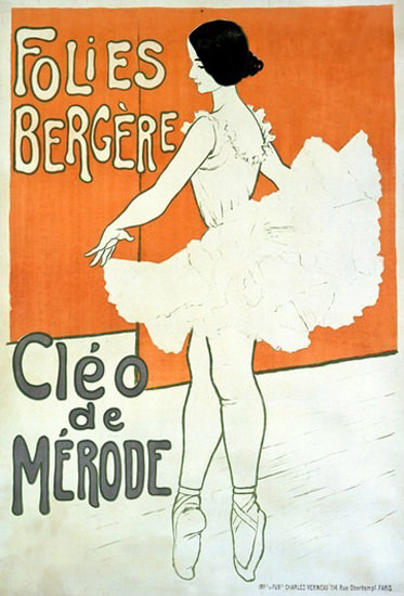 Folies Bergere Cleo De Merode Paris | Sex Appeal Vintage Ads and Covers 1891-1970