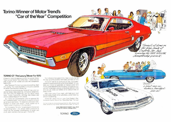 Ford Torino 1970 Trend Car Of The Year | Vintage Cars 1891-1970