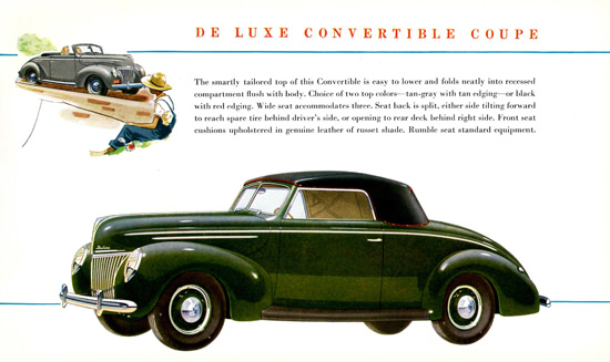 Ford De Luxe Convertible Coupe 1939 | Vintage Cars 1891-1970