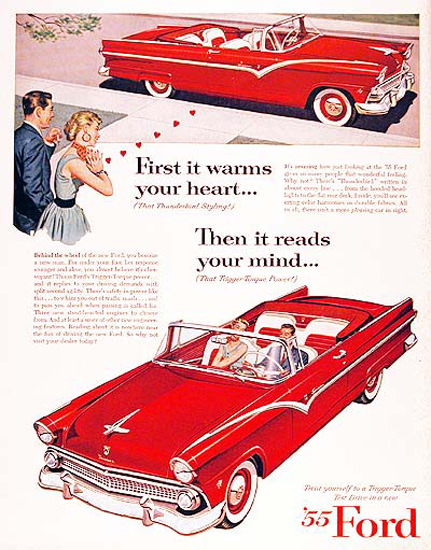 Ford Fairlaine Sunliner 1955 Reads Your Mind Red | Vintage Cars 1891-1970