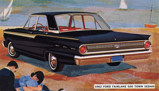 Ford Fairlane 500 Town Sedan 1962 Beach | Vintage Cars 1891-1970