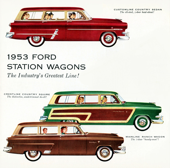 Ford Station Wagons 1953 Do All Handy Man | Vintage Cars 1891-1970