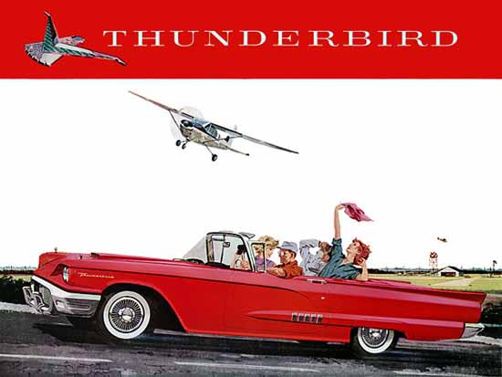 Ford Thunderbird Convertible 1958 Ad | Vintage Cars 1891-1970