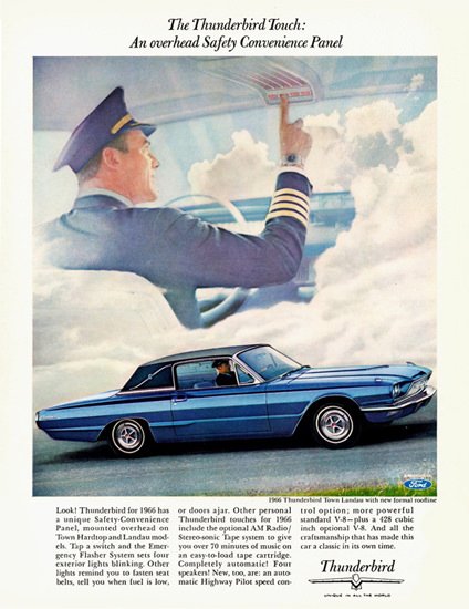 Ford Thunderbird Town Landau 1966 Overhead | Vintage Cars 1891-1970