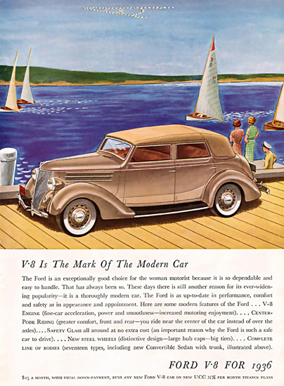 Ford V8 For 1936 The Mark Of The Modern Car | Vintage Cars 1891-1970