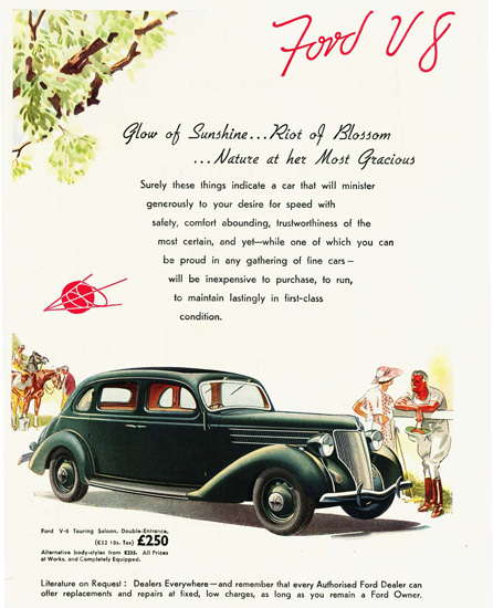 Ford V8 Touring Saloon UK 1936 Green | Vintage Cars 1891-1970