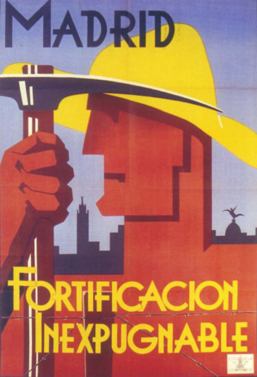 Fortificacion Inexpugnable Madrid Spain Espana | Vintage War Propaganda Posters 1891-1970