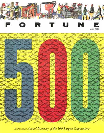 Fortune 500 Fortune Magazine July 1956 Copyright | Fortune Magazine Graphic Art Covers 1930-1959