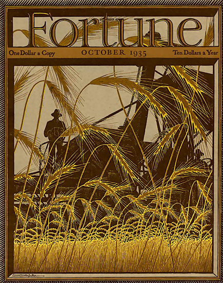 Fortune Magazine Cover Copyright 1935 Harvester | Vintage Ad and Cover Art 1891-1970