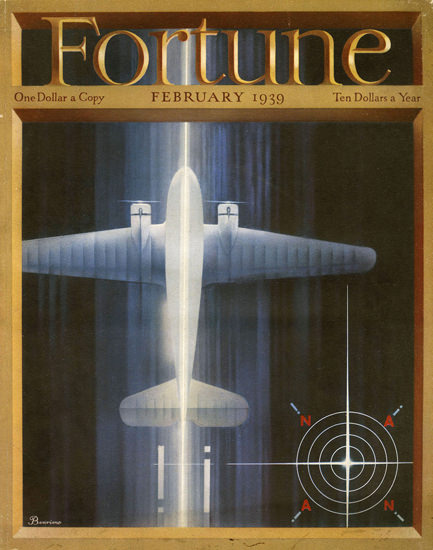 Fortune Magazine Cover Copyright 1939 Airplane | Vintage Ad and Cover Art 1891-1970