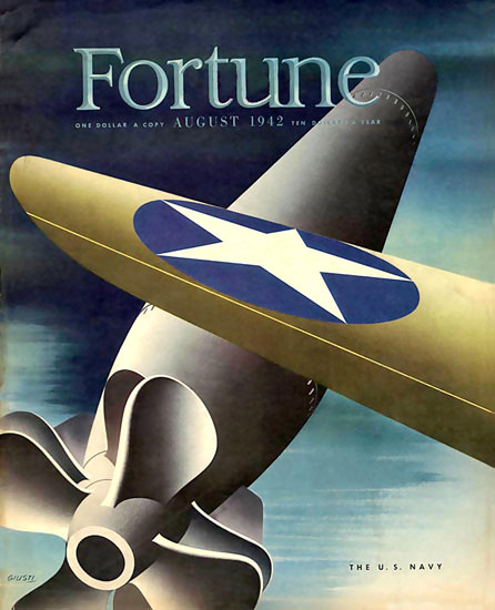 Fortune Magazine Cover Copyright 1942 The US Navy | Vintage Ad and Cover Art 1891-1970