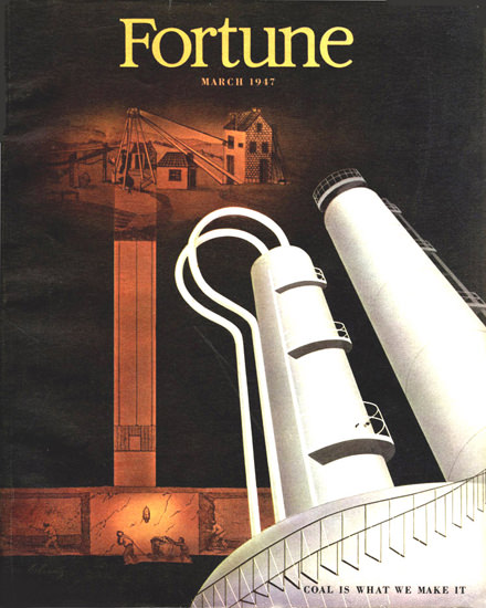 Fortune Magazine Cover Copyright 1947 Coal | Vintage Ad and Cover Art 1891-1970