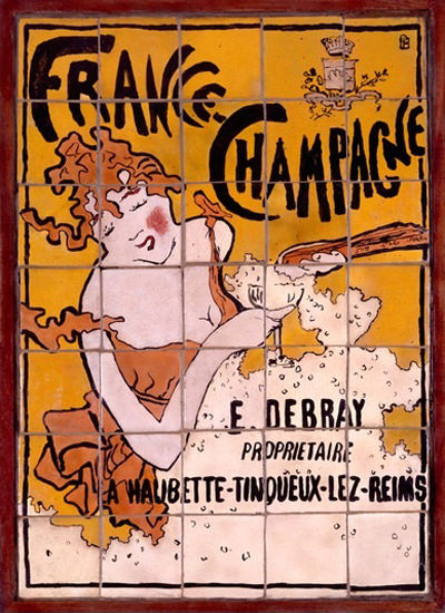 France Champagne E Debray Reims Art Nouveau | Sex Appeal Vintage Ads and Covers 1891-1970