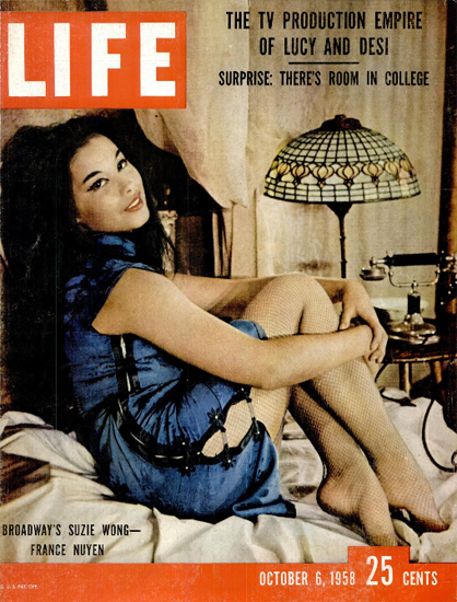 France Nuyen Broadways Suzie Wong 6 Oct 1958 Copyright Life Magazine | Life Magazine Color Photo Covers 1937-1970