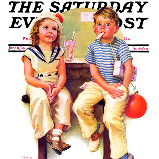 Frances Tipton Hunter Saturday Evening Post 1936_06_06 Copyright crop | Best of 1930s Ad and Cover Art