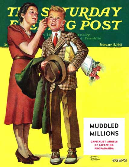 Frances Tipton Hunter Saturday Evening Post First Date 1941_02_15 | The Saturday Evening Post Graphic Art Covers 1931-1969