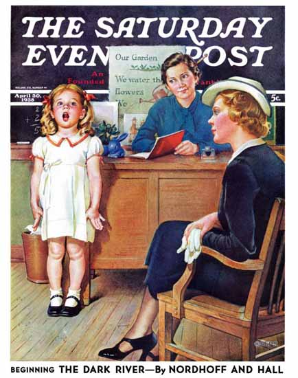 Frances Tipton Hunter Saturday Evening Post In Front of Class 1938_04 ...