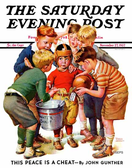 Frances Tipton Hunter Saturday Evening Post The Water Boy 1937_11_27 | The Saturday Evening Post Graphic Art Covers 1931-1969