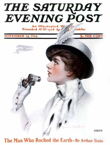 Francis Miller Saturday Evening Post Cover 1914_11_14 | The Saturday Evening Post Graphic Art Covers 1892-1930