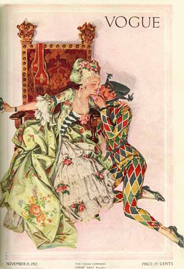 Frank X Leyendecker Vogue Cover 1912-11-15 Copyright Sex Appeal | Sex Appeal Vintage Ads and Covers 1891-1970